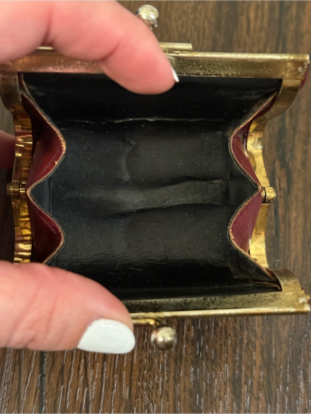 Vintage Christian Dior Oblique Coin Purse / Small Clutch – Bordeaux 🌸 - Picture 7 of 8